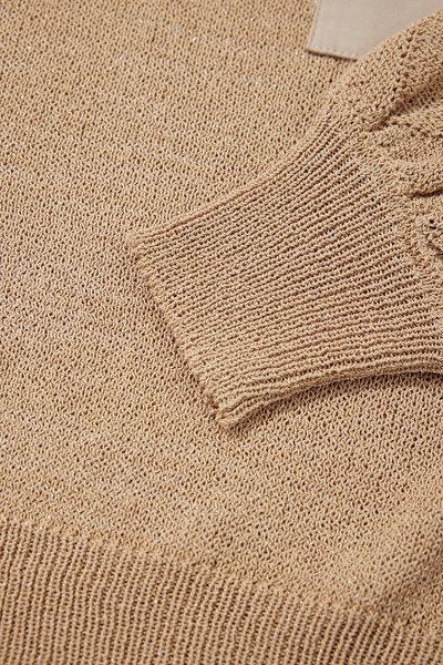 LIGHT BROWN BASIC / ROUND NECKLINE TRICOT 8
