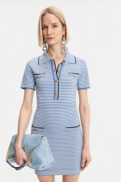 NAVY BLUE SHORT SLEEVE DRESS 3