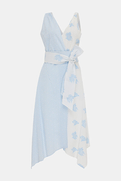 BLUE SLEEVELESS DRESS 8