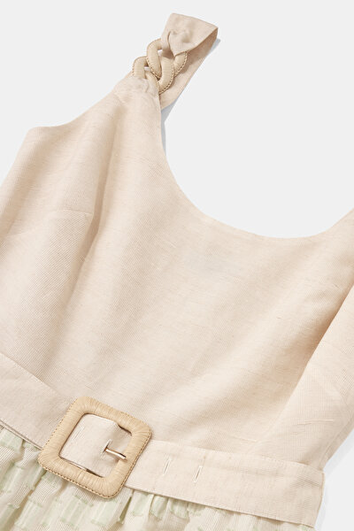 GREEN SLEEVELESS DRESS 9