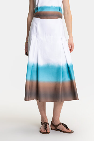 BROWN DEGRADE DESIGN SKIRT 3