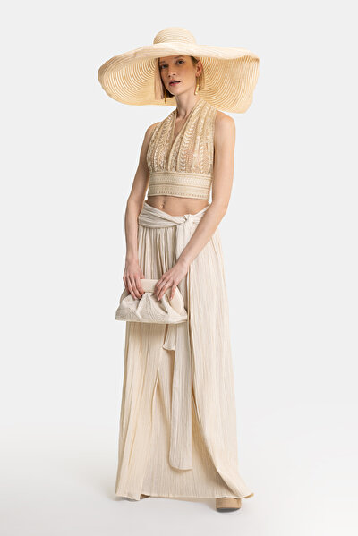 ECRU HALTER BLOUSE 4