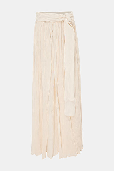 ECRU WIDE LEG TROUSERS 5