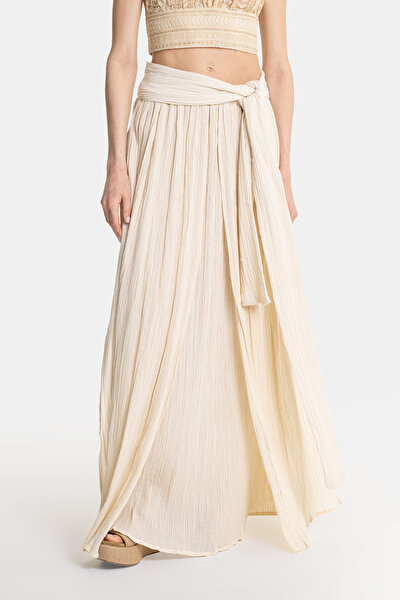 ECRU WIDE LEG TROUSERS 3