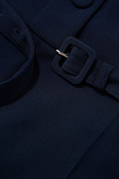 NAVY BLUE SQUARE SLEEVELESS SUSPENDER JUMPSUIT 10