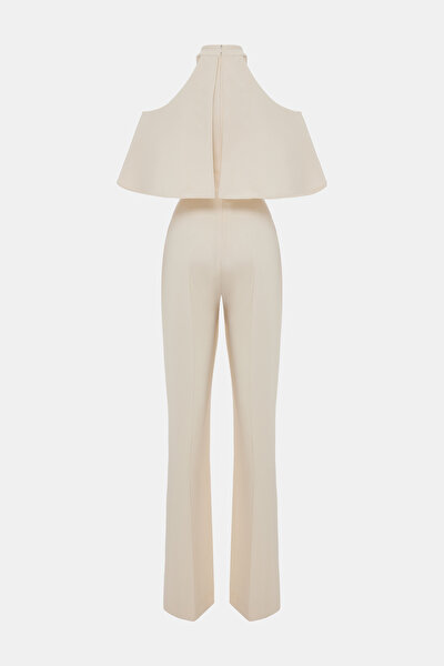 ECRU HALTER SLEEVELESS JUMPSUIT 8