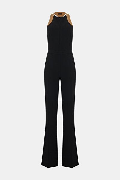 CAMEL BASIC / ROUND NECKLINE SLEEVELESS JUMPSUIT 8