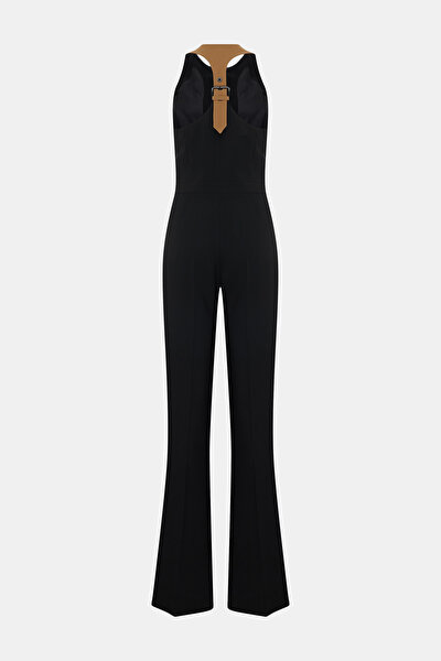 CAMEL BASIC / ROUND NECKLINE SLEEVELESS JUMPSUIT 9