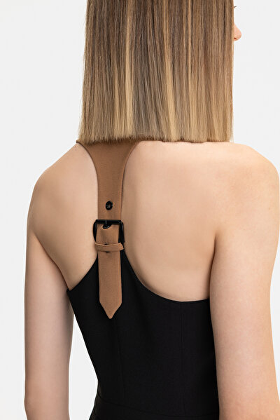 CAMEL BASIC / ROUND NECKLINE SLEEVELESS JUMPSUIT 4