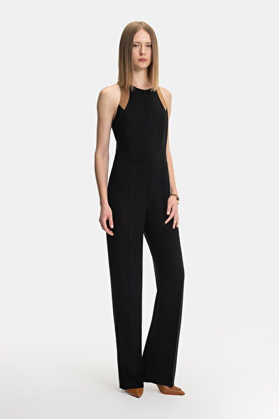 CAMEL BASIC / ROUND NECKLINE SLEEVELESS JUMPSUIT 5