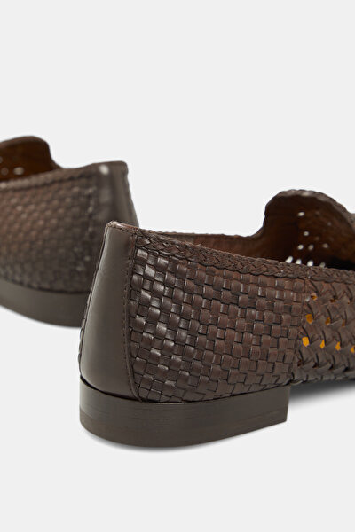 PÜSKÜLLÜ ÖRGÜ DERİ LOAFER 5