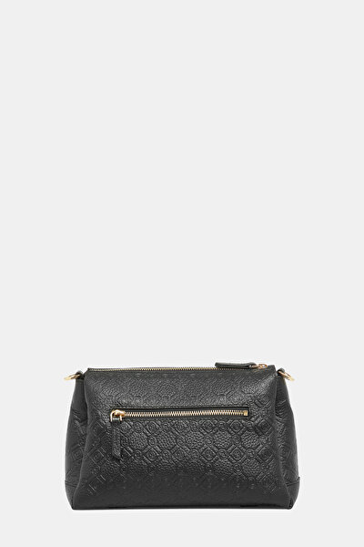 BLACK MONOGRAM LEATHER BAG 4