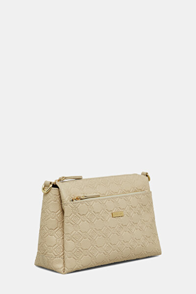 ECRU MONOGRAM LEATHER BAG 3