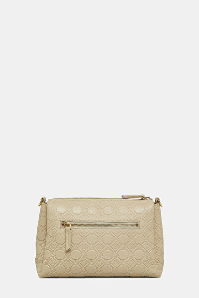 ECRU MONOGRAM LEATHER BAG 4