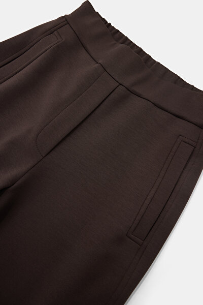 BROWN STRAIGHT CUT SPORTS TROUSERS 3