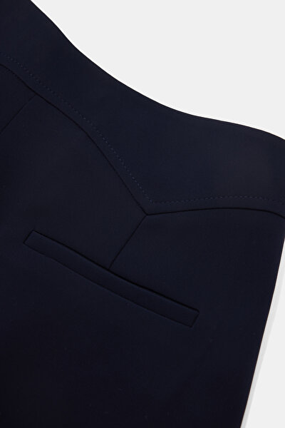 NAVY BLUE WIDE LEG TROUSERS 8
