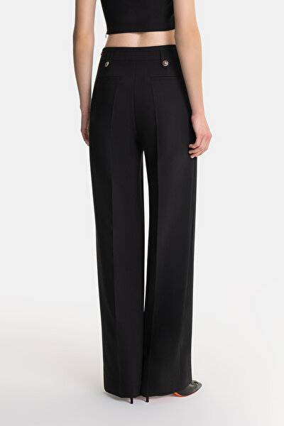BLACK STRAIGHT CUT TROUSERS 3