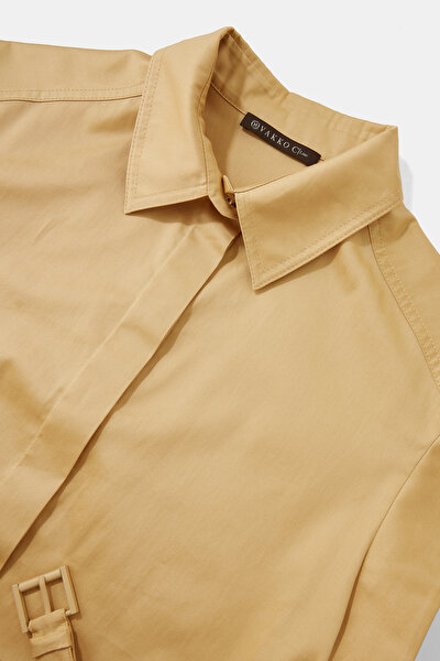 BEIGE SHORT SLEEVE DRESS 3