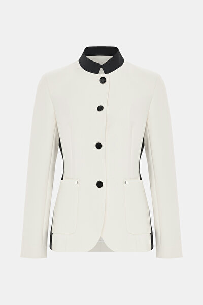 BLACK MANDARIN COLLAR JACKET 9
