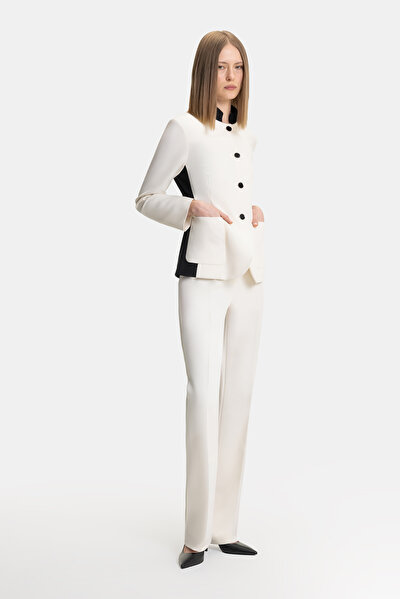 BLACK MANDARIN COLLAR JACKET 5