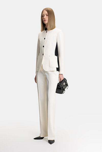 BLACK MANDARIN COLLAR JACKET 8