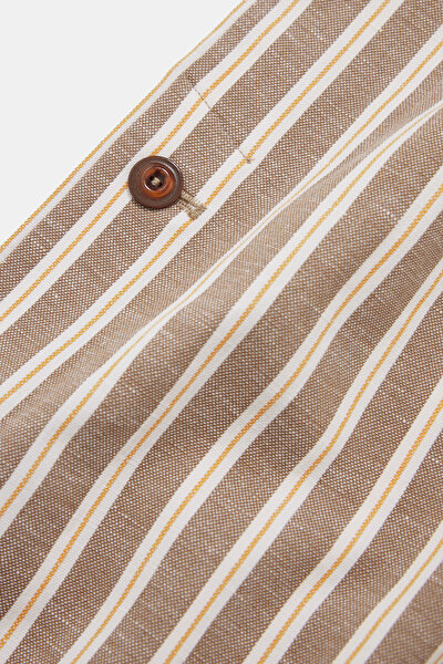 ORANGE STRIPED STRAIGHT CUT TROUSERS 9