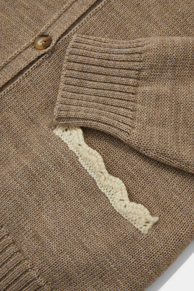 CREAM WOOL CARDIGAN 4