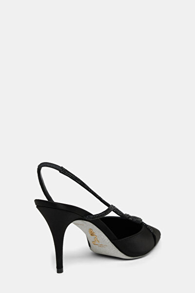 BLACK SATIN SHOES 3