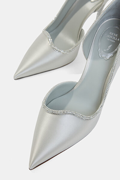 SILVER SATIN SHOES 4