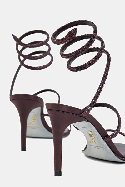 RED BROWN JEWELLED SHOES 4