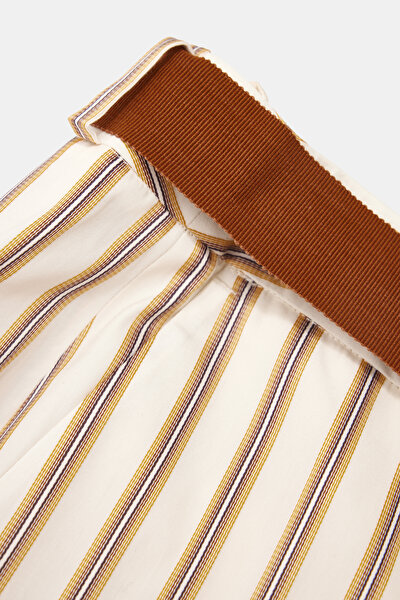 MULTICOLOR STRIPED WIDE LEG TROUSERS 8