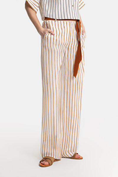 MULTICOLOR STRIPED WIDE LEG TROUSERS 3