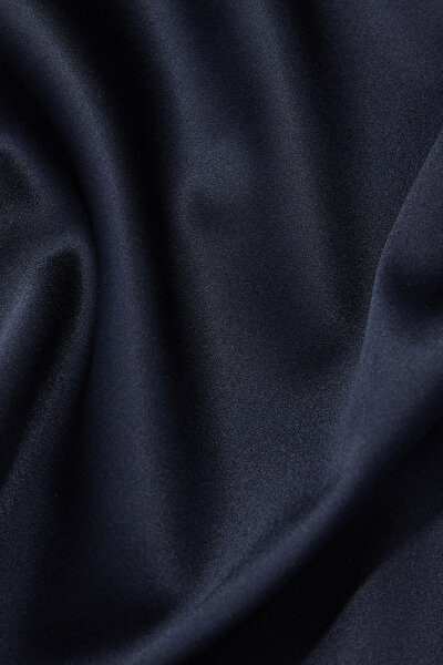 NAVY BLUE BASIC / ROUND NECKLINE SLEEVELESS BLOUSE 4