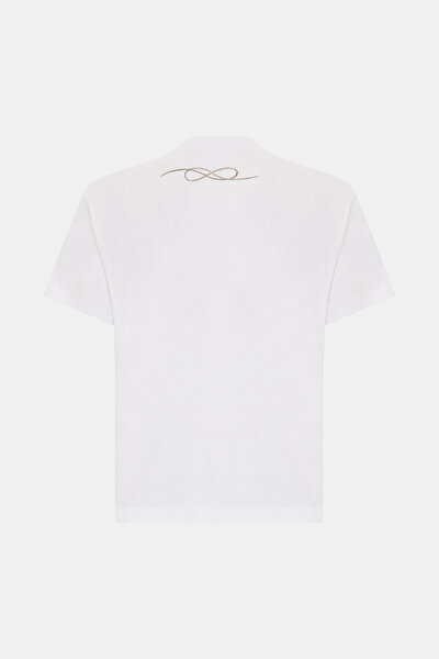 WHITE BASIC / ROUND NECKLINE SHORT SLEEVE TSHIRT 5