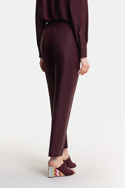 MAROON SKINNY LEG TROUSERS 3