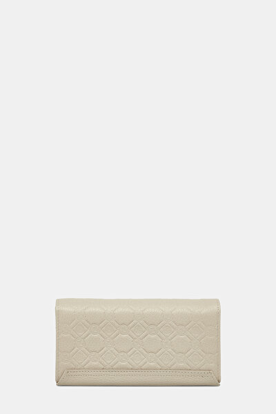 ECRU MONOGRAM LEATHER WALLET 3