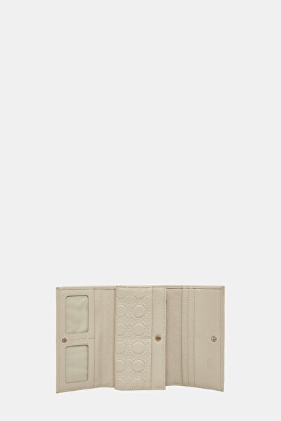 ECRU MONOGRAM LEATHER WALLET 4