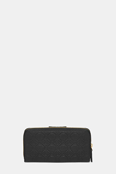 BLACK MONOGRAM LEATHER WALLET 3