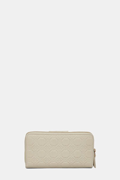 ECRU MONOGRAM LEATHER WALLET 3