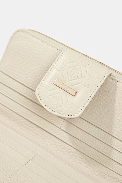 ECRU MONOGRAM LEATHER WALLET 5