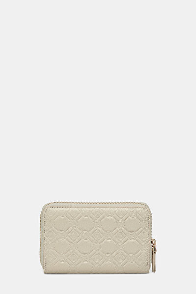 ECRU MONOGRAM LEATHER WALLET 3