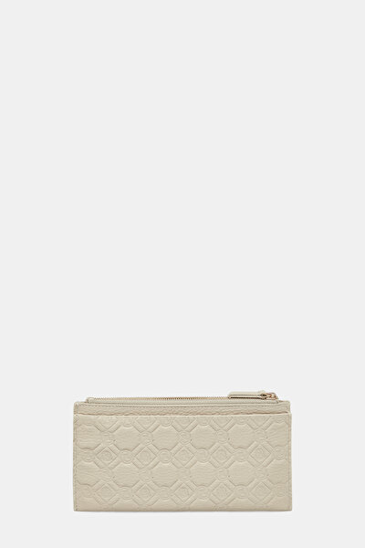 ECRU MONOGRAM LEATHER WALLET 3