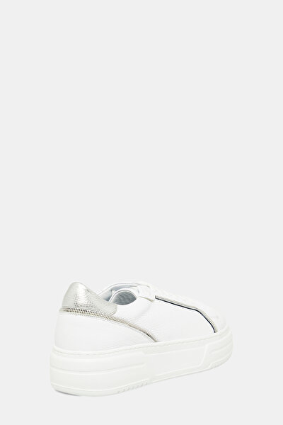SILVER LEATHER SNEAKER KADIN 3