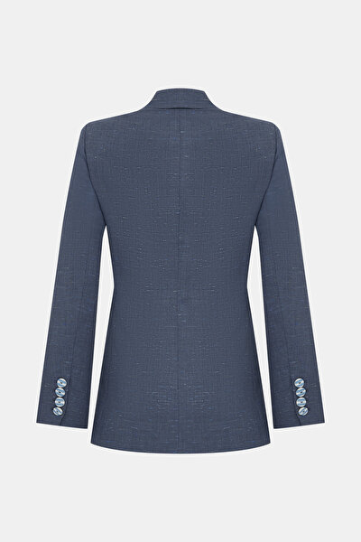 NAVY BLUE SURPLICE NECKLINE (CROSS-OVER NECKLINE) JACKET 9