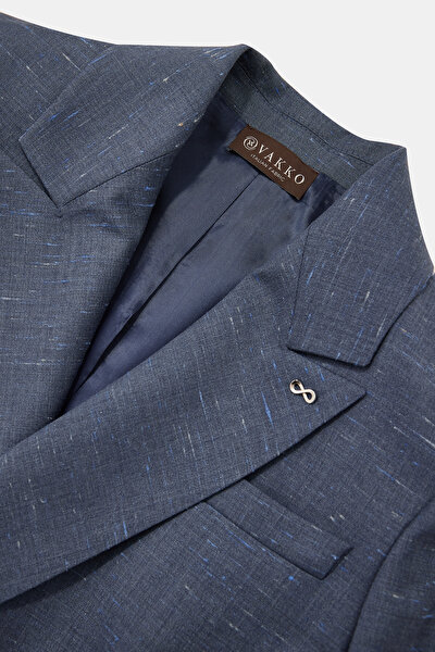 NAVY BLUE SURPLICE NECKLINE (CROSS-OVER NECKLINE) JACKET 10