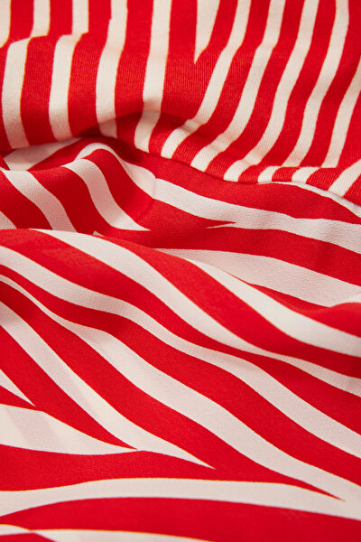 ECRU STRİPED DRESS 4