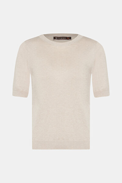 BEIGE BASIC / ROUND NECKLINE TRICOT 4