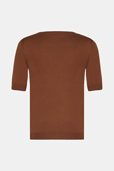 LIGHT BROWN BASIC / ROUND NECKLINE TRICOT 5