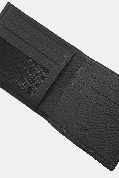 BLACK MONOGRAM LEATHER WALLET 5