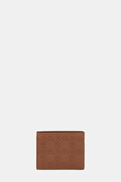 TAN MONOGRAM LEATHER WALLET 3